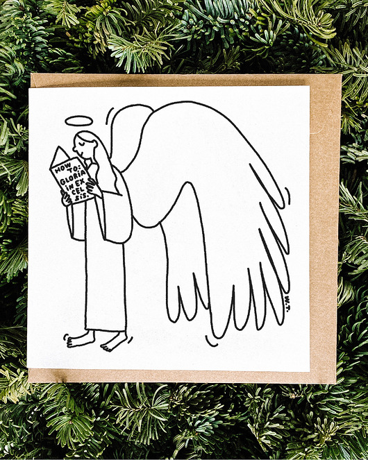 kartki świąteczne Anioł i kolęda