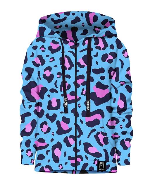 bluzy dla chłopców Bluza Zamek Chłopiec DR.CROW Panterka Blue