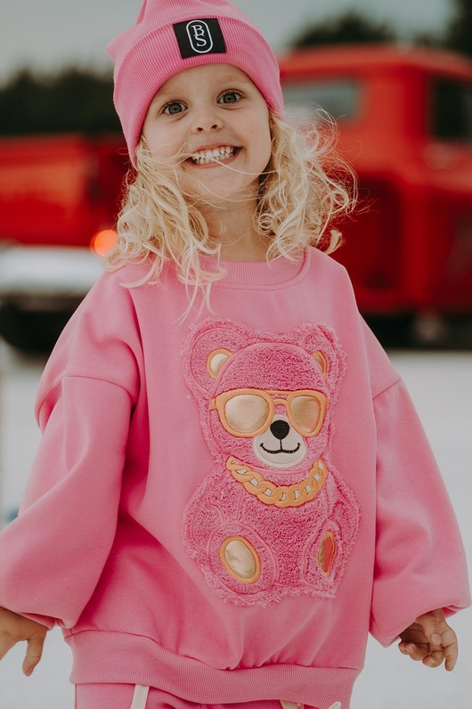 bluzy dla dziewczynki Bluza oversize Chloe Teddy