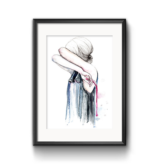 grafiki i ilustracje Dziewczyna 1, 30x21, A4