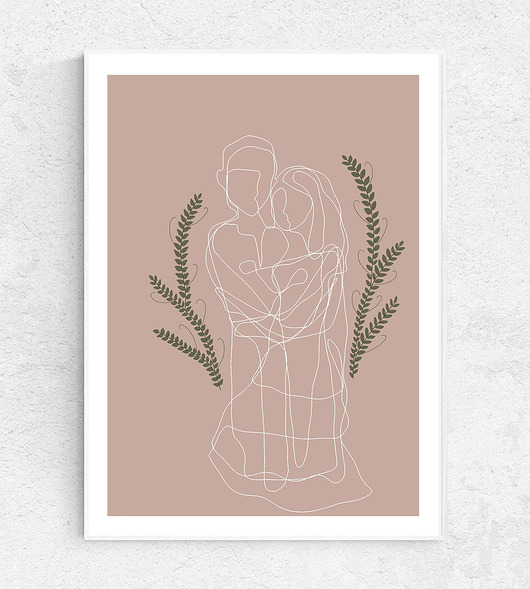 grafiki i ilustracje Miłosny plakat "Czułość"