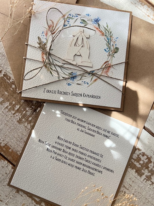 kartki scrapbooking Kartka dla księdza na rocznicę święceń kapłańskich