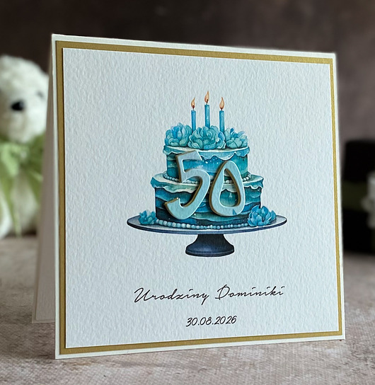 kartki scrapbooking Kartka urodzinowa z kopertą prezentową, BH 31B