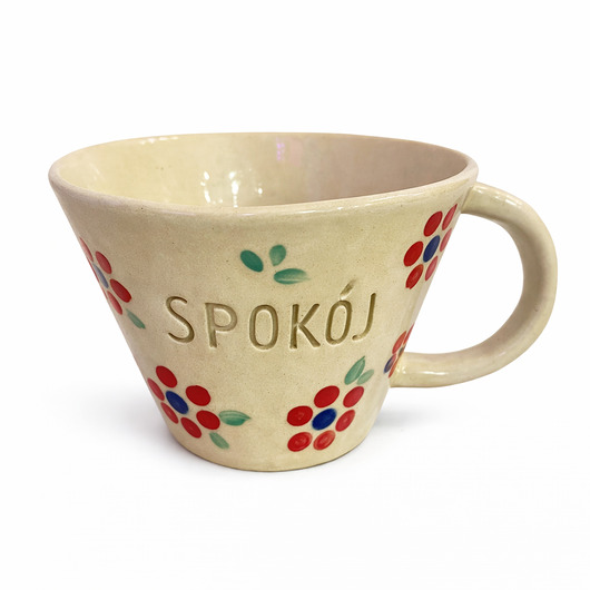 kubki Kubek ceramiczny kwiatki