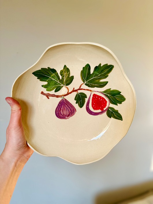patery i talerze Patera ceramiczna z motywem fig
