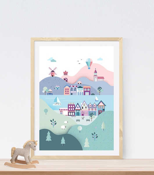 Autorska ilustracja HAPPY CITY I PRINTLOVE