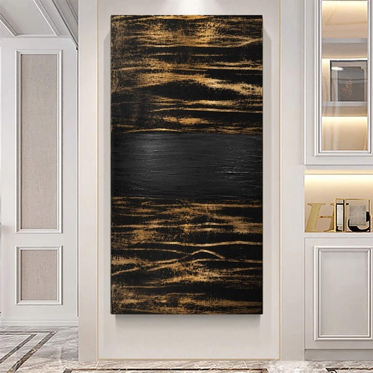 obrazy ZŁOTE MYŚLI - ręcznie malowany obraz na płótnie 80x160cm