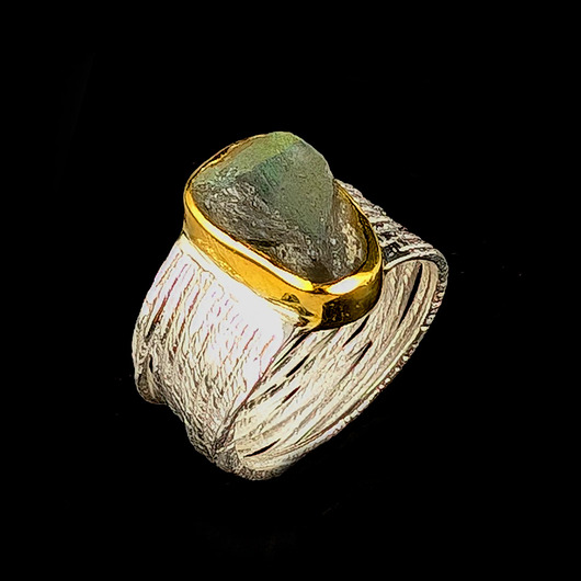 pierścionki srebrne Pierścionek skała labradorytu