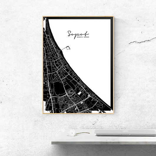 plakaty Plakat Sopot mapa