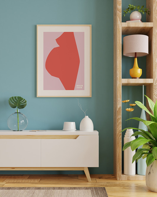 plakaty Plakat Brawo Mamo (malinowy)