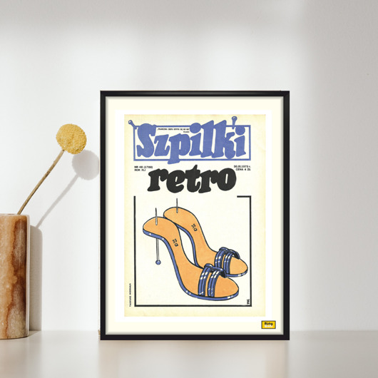 plakaty Plakat Oprawiona reklama czasopisma SZPILKI z 1975 r, aut. Tomasz Moskała