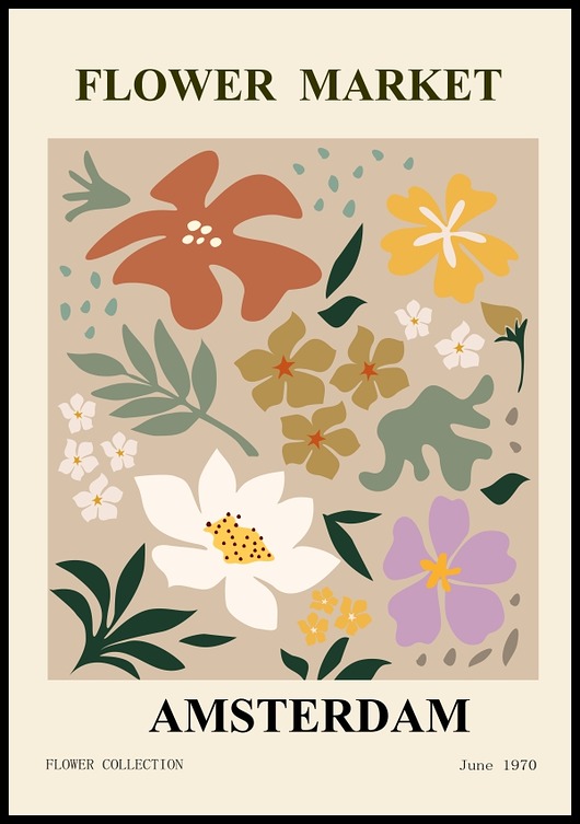 plakaty Plakat "Flower market Amsterdam"