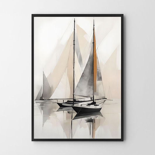 plakaty Plakat Jezioro żaglówka rejs