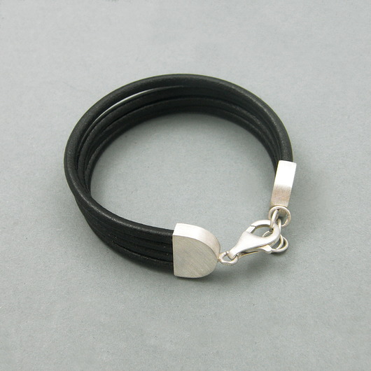 Bransoletka z rzemieniami,srebro 925 Toros Design