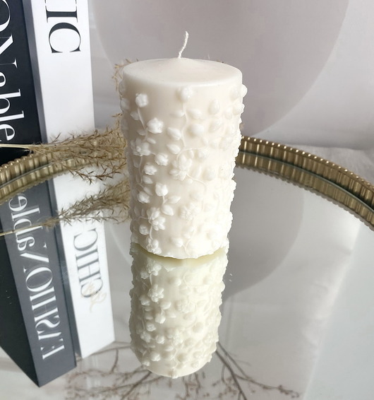 świeczniki i świece Świeca sojowa dekoracyjna walec "Summer garden" 100x60mm