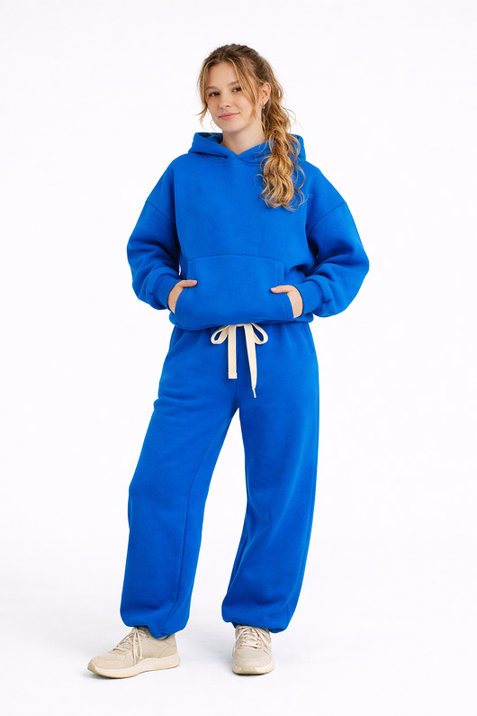 komplety damskie Zestaw - Dres Boxy&Baggy  Niebieski