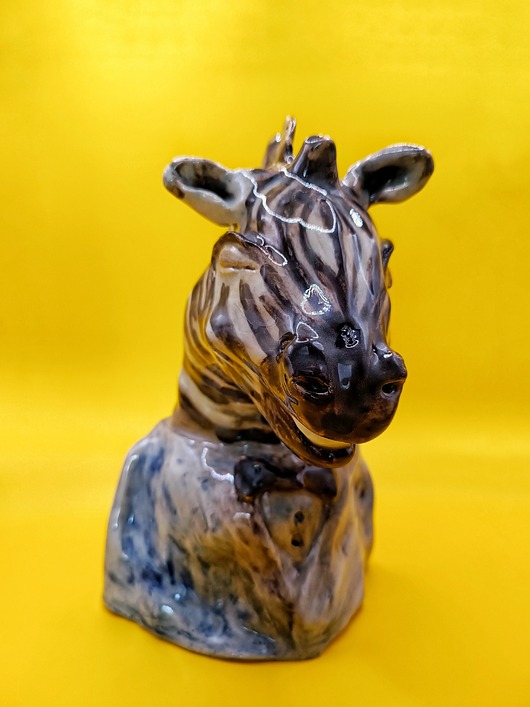 figurki i rzeźby Rzeźba Zebra, Zebra ceramiczna, Rzeźba Dzikie Zwierzę