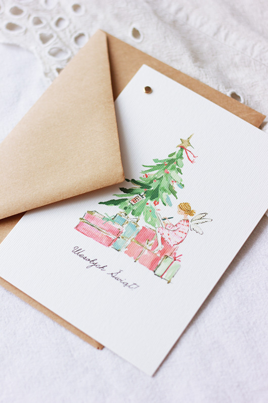 kartki świąteczne Delikatna kartka świąteczna "Choinkowa wróżka"