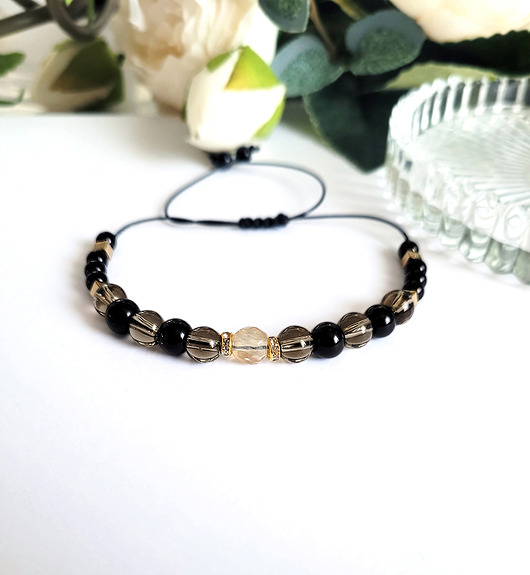 bransoletki z kamieni naturalnych OBFITOŚĆ- Queen of light z Cytrynem