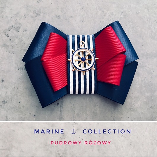 Brosza Marynarska NEW Pudrowy Różowy