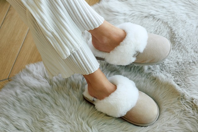 kapcie damskie Ekskluzywne skórzane kapcie Vanuba