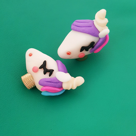 Nakrętki na wentylki   JEDNOROŻEC UNICORN pan pompka