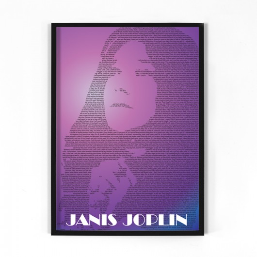 J.J plakat typograficzny 100 cm x 50 cm elements