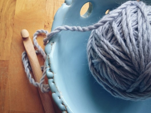 Miska na motek  100% gliny #niebieski YARN BOWL