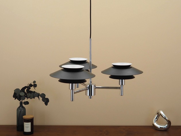 lampy wiszące Lampa wisząca Genoa, metal, Harald Nyborg A/S, współczesna