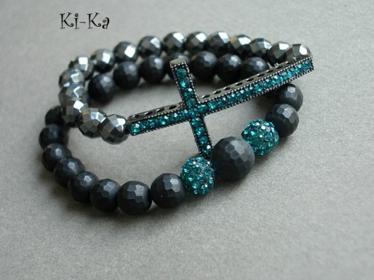 Crucifix blue - bransoletki KiKa pracownia