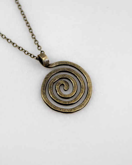 wisiory Spiralny - mosiężny wisior