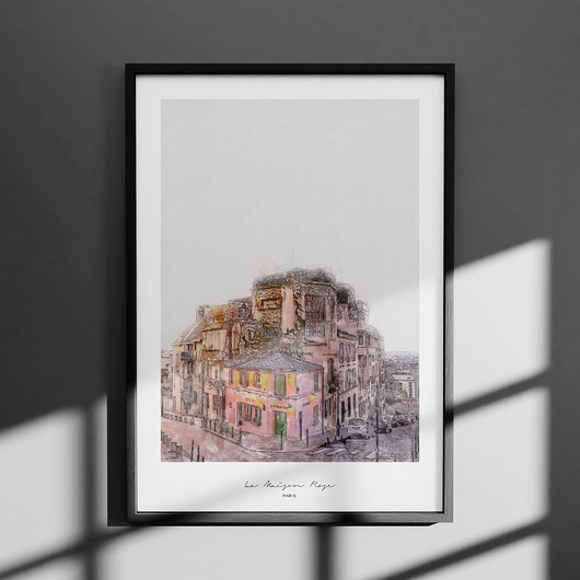 plakaty Plakat Paryż - La Maison Rose