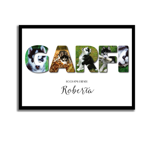 plakaty Plakat z Twoim napisem i personalizowanymi zdjęciami