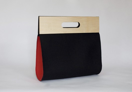Big Felt Bag Black&Red moo studio