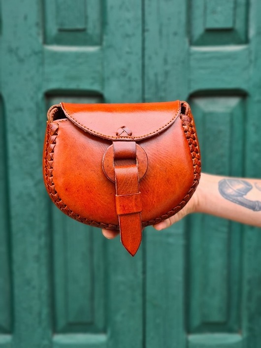 torby na ramię Torebka skórzana mała ręcznie robiona góralska Diego Simple