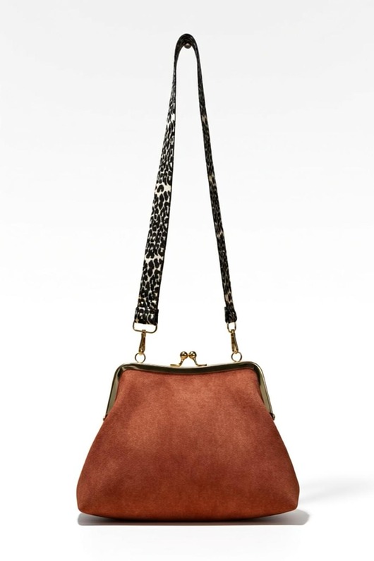 torebki mini Torebka ruda na pasku