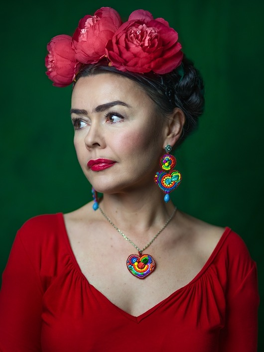 Kolekcja Frida - wisior kolorowe serce Fridy Mró Soutache