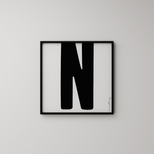 LITERA &quot;N&quot;  - grafika 50x50 MINIMALLIVING