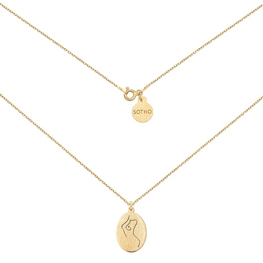 złote naszyjniki Złoty medalion Body N5