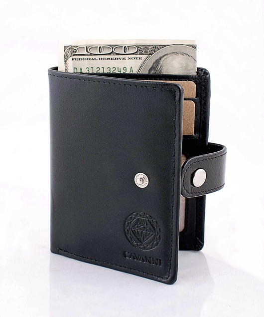 portfele męskie Portfel Męski z automatem do kart RFID Promocja