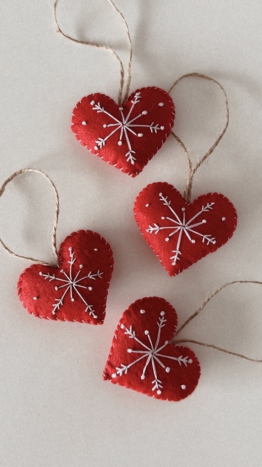 ozdoby choinkowe 03 Zawieszka choinkowa SERCE czerwone