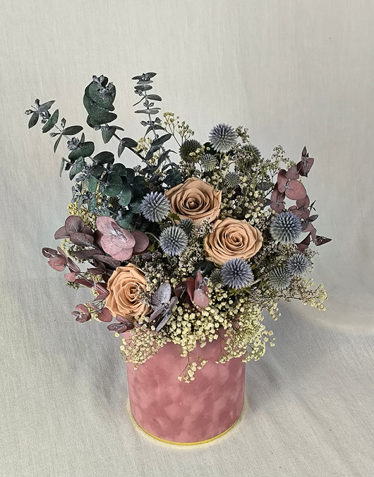 dodatki - różne Flower box ,,Różane latte" ok. 40cm