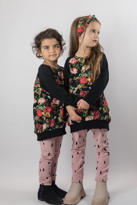 bluzy dla dziewczynki Bluza KWIATY