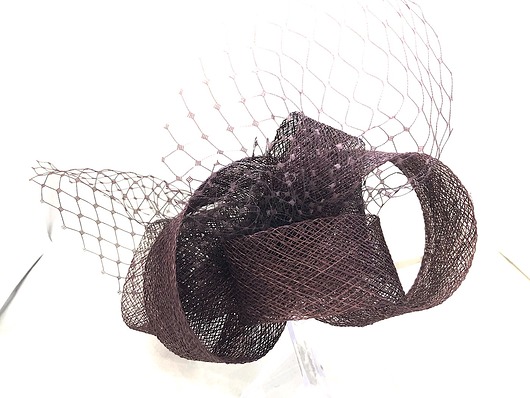  Fascynator czekoladowy MonicMillinery