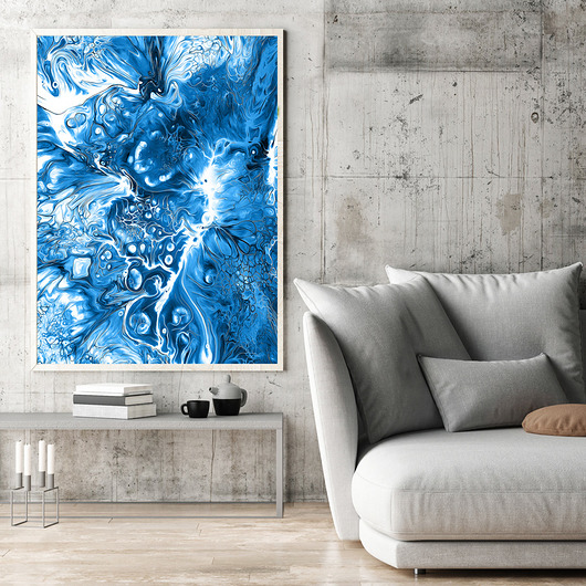 Abstrakcja Blue 50x70 cm -  B2 HOG STUDIO