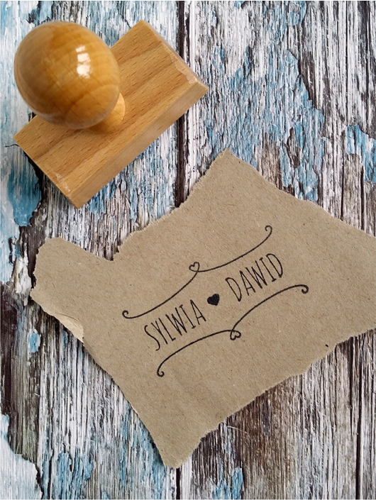 Stempel ślubny DELIKATNOŚĆ 60x40mm DrukLove