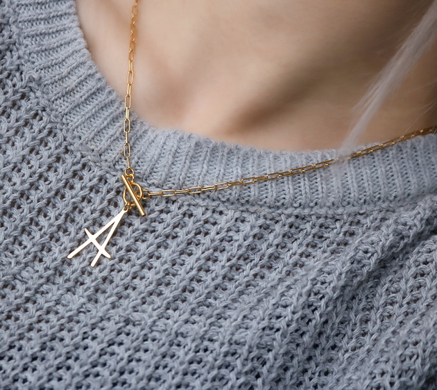 Naszyjnik z literką srebro 925 pozłacane Coccola JEWELLERY