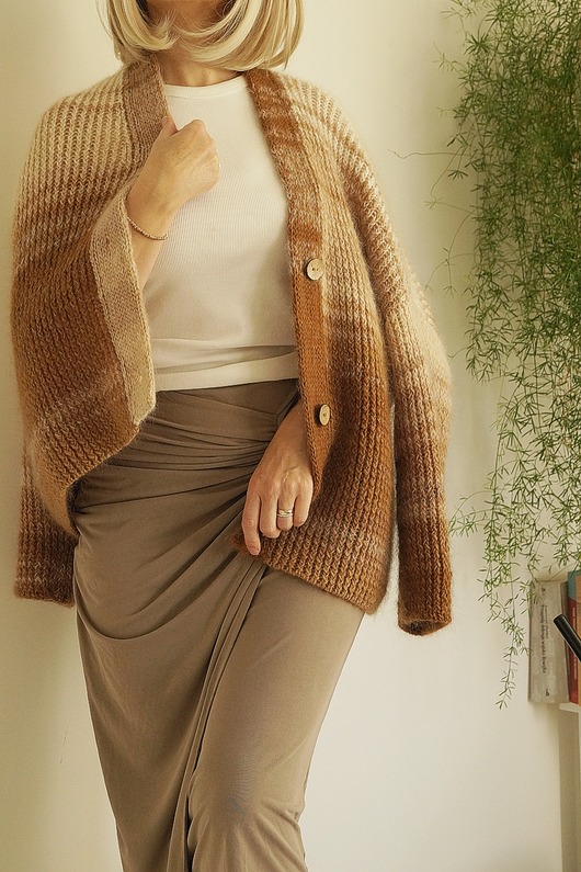 kardigany damskie Kardigan Poema - jesienne trawy