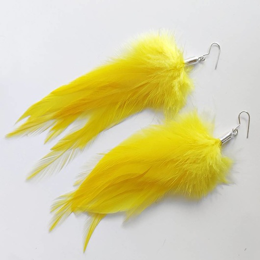 kolczyki z piórami PIÓRKO kolczyki