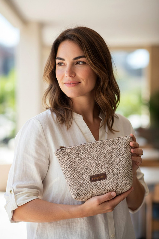 kosmetyczki Beżowa kosmetyczka MAXI